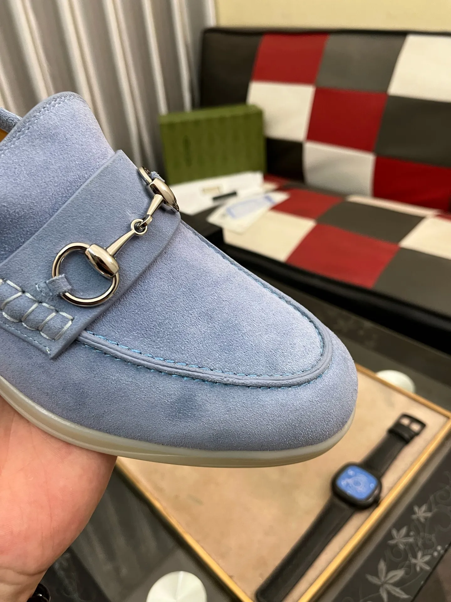 Men's shoes 💰540⌚️⌚️【GUCCi】Original frosted calfskin, water-dyed cowhide lining, original outsole, men's and women's fashion, formal casual leather shoes, slip-on men's and women's shoes series, young fashion, European and American trends, British style, casual matching, comfortable feet, standard code: men's code 38-444️⃣colors available